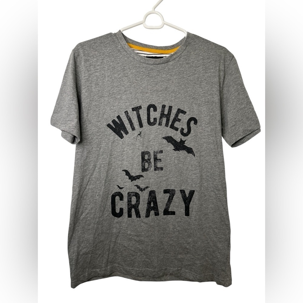 DENIM and Flower Halloween Witches Be Crazy Tee NWOT
